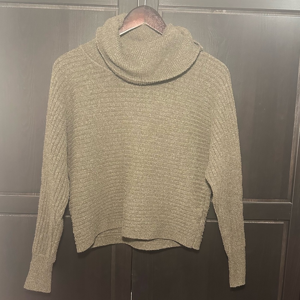 Pink Rose Olive Turtleneck Sweater